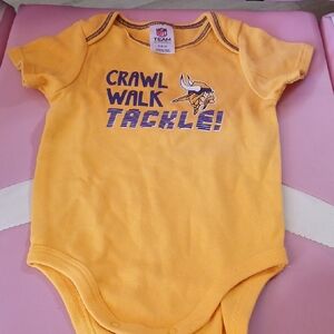 Vikings Team Apparel Yellow Baby Bodysuit